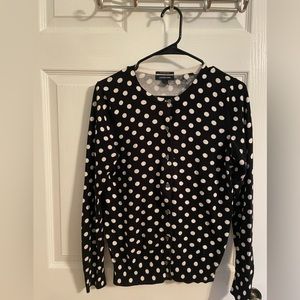 Lands End polka dot button down sweater